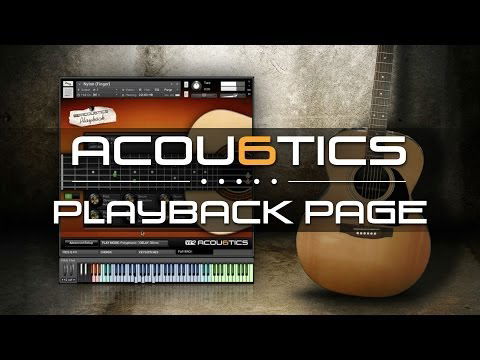 Acou6tics Tutorial - Playback Page