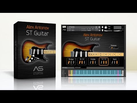 ST Guitar for Kontakt. Realistic VST Stratocaster Electric Guitar.